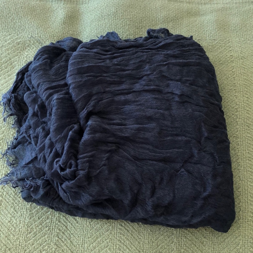 Steel Blue, Linen Scarf/Wrap